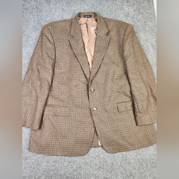 Lauren Ralph Lauren Other - Lauren Ralph Lauren Houndstooth Mens Blazer Sport Coat Lambs Wool Size 50R